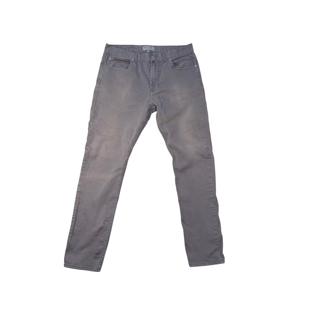 Bullhead Skinny Jeans 34x32 Mens Moto Knee Detail Grey